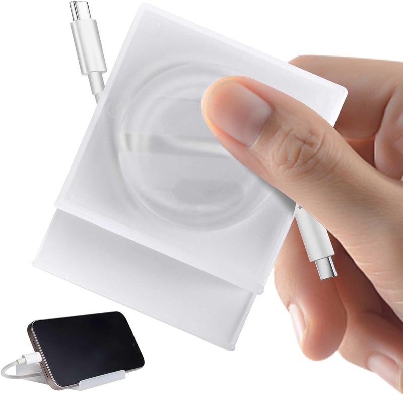 HouseUp Cable Winder, Lines Charging Cord Organizer, retrievable Cable Management for Longer Original Charging Cables, Cord Retrievers That can be Used as Phone Holders - Image 1